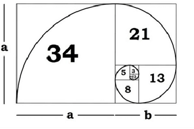 pictorial representation of the golden ratio calculation 400x265